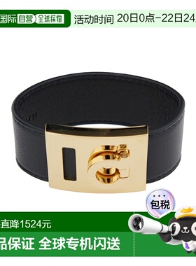 香港直邮Salvatore Ferragamo 菲拉格慕 女士 'Hug' 黑色锁扣图案