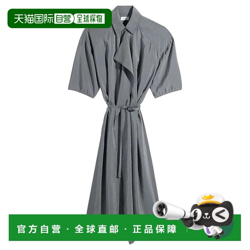欧洲直邮Lemaire Asymmetrical Shirt Dress Aluminium