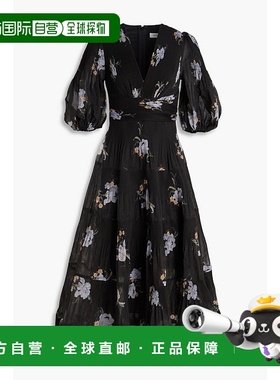 1h可退 香港直邮ZIMMERMANN 女士 plisse-organza 层叠中长连衣裙