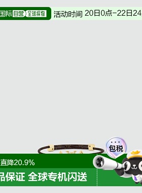 自营1h可退 欧洲直邮LV/路易威登 女士金色/棕色金属/皮革手链新