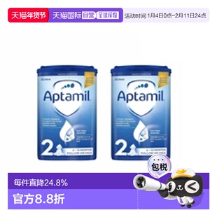 【2罐装】欧洲直邮英版爱他美Aptamil奶粉 2段 800g/罐6-12个月