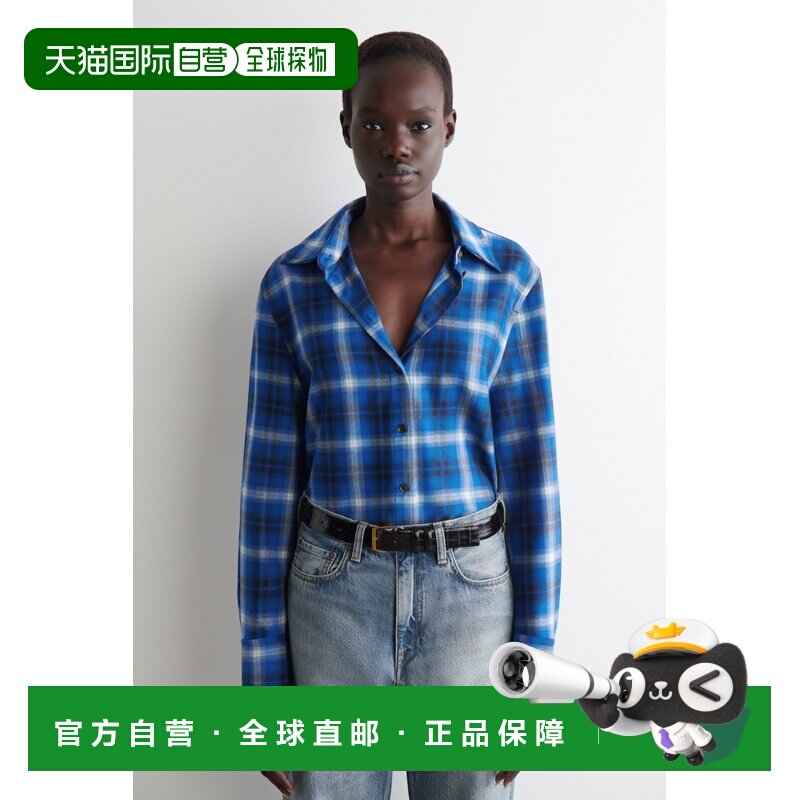 自营COS 女士格纹法兰绒衬衫内搭女装背心