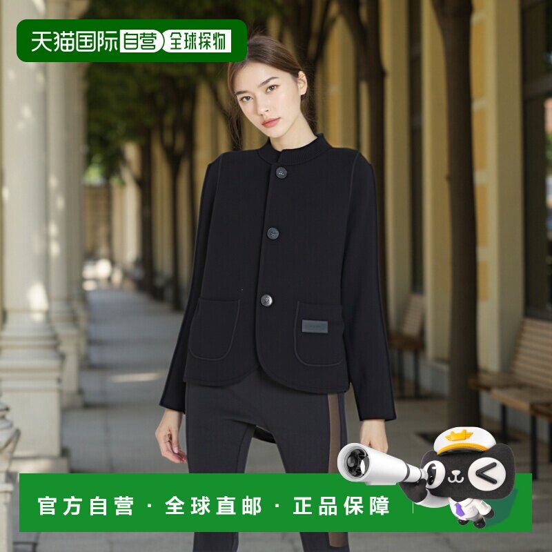 香港直邮Emporio Armani 海军蓝徽标休闲夹克 6HHG504MFLZ羊毛