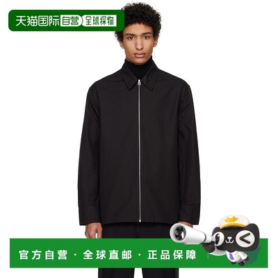 香港直邮Jil Sander 吉尔 桑达 男士 黑色拉链衬衫 J22DL0249J450