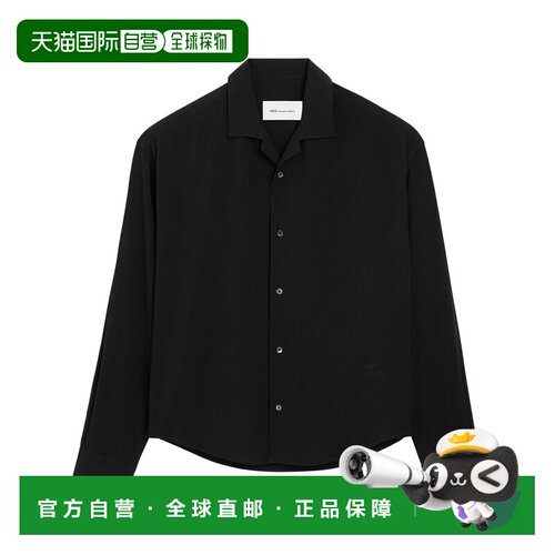 香港直邮Ami Paris 男士衬衫 HSH829VI0036001 SS2026 黑色