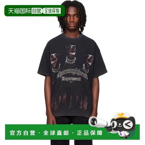 1h可退 香港直邮Represent 男士 黑色 Thoroughbred T恤 MLM41135