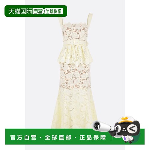 香港直邮Self-Portrait 女士 收腰蕾丝中长连衣裙 PF26104MY