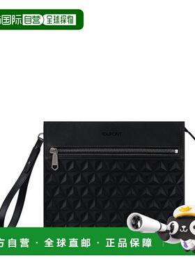 自营欧洲直邮S.T.Dupont法国都彭 APEX男士黑色小牛皮手拿包