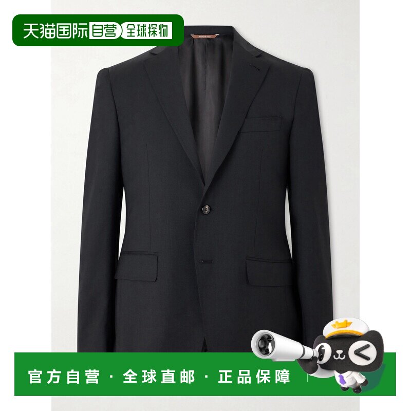 香港直邮Canali 康钠丽 男士 Kei 羊毛混纺斜纹布西装外套 AS0499