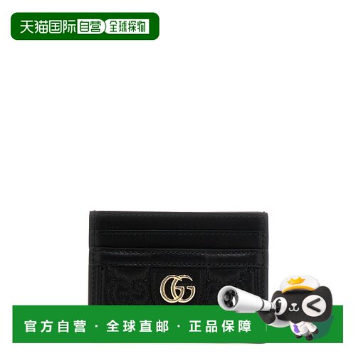 香港直邮GUCCI 女士钱包 723790UM8IG1000 SS2024 黑色 GG matela