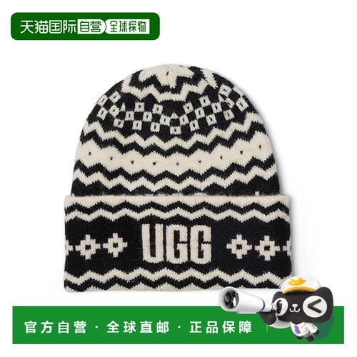 1h可退 香港直邮Ugg 女士 isle 小便帽 black黑色 舒适时尚针织帽