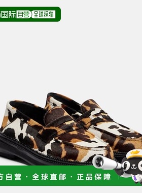 香港直邮Sacai 女士 x J.M. Weston 180 小牛毛乐福鞋一脚蹬厚底