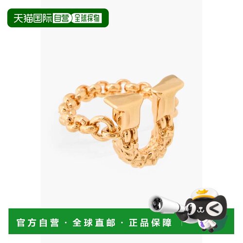 香港直邮Chloe 蔻依 女士 镀金铜制锁链戒指 CHC21SFR0UCB7