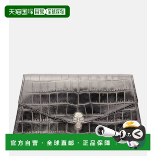 香港直邮mcqueen 亚历山大 麦昆 女士 骷髅头迷你皮革手包