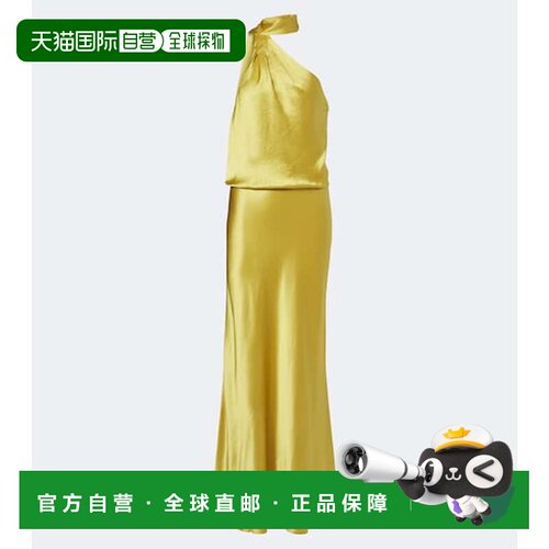 香港直邮Staud 女士 Estelle 长款缎面单肩连衣裙【付后1h可退】