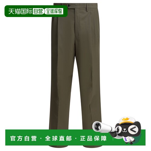 香港直邮PRADA 男士休闲裤 UP037918WVF0414SOOO SS2026 绿色
