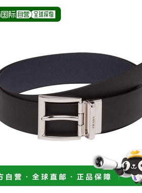 1h可退 香港直邮Prada 普拉达 男士 黑色小牛皮腰带 2CC004053F0R