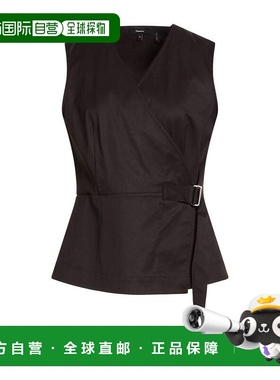 1h可退 香港直邮THEORY 希尔瑞 女士 上衣 black黑色 舒适时尚