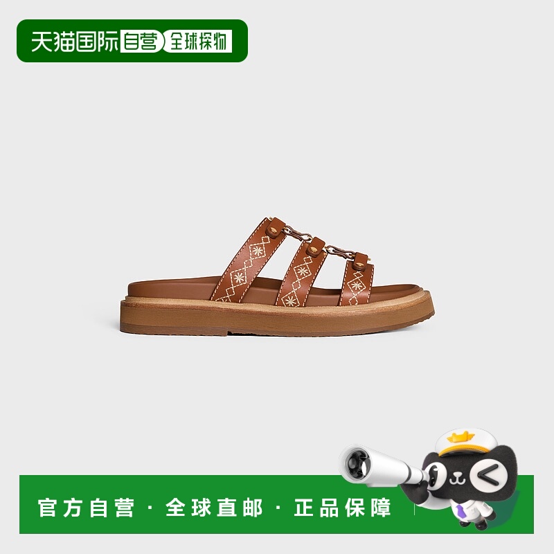 欧洲直邮Celine (2025) Celine - TIPPI 小牛皮刺绣穆勒鞋女鞋