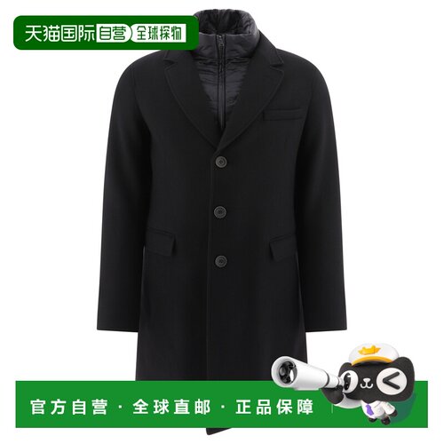 1h可退 香港直邮HERNO 男士大衣 CA000202U33432R9300 AW2025 黑