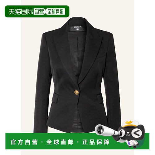 香港直邮BALMAIN 女士西服 100153811213000 CO 黑色 Blazer