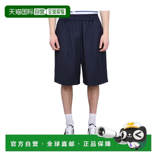 香港直邮Ami Paris 松紧腰短裤 HSO302PL0012.休闲裤