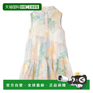 香港直邮Fendi JFB862AVWJ 印花欧根纱连衣裙