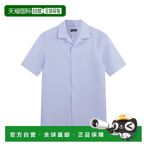 香港直邮Zegna 翻领短袖衬衫 UDX25A7SCP3杰尼亚【付后1h可退】