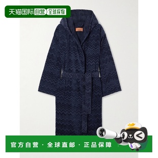1h可退 香港直邮MISSONI 米索尼 女士 Home 連帽繫帶浴袍 1D3AC99