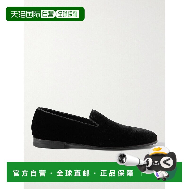 MANOLO BLAHNIK 莫罗 伯拉尼克 男士 Mario 罗缎边天鹅绒男鞋