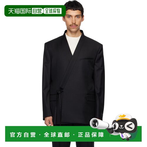1h可退 香港直邮kenzo 高田贤三 男士 黑色 Paris Double Breaste