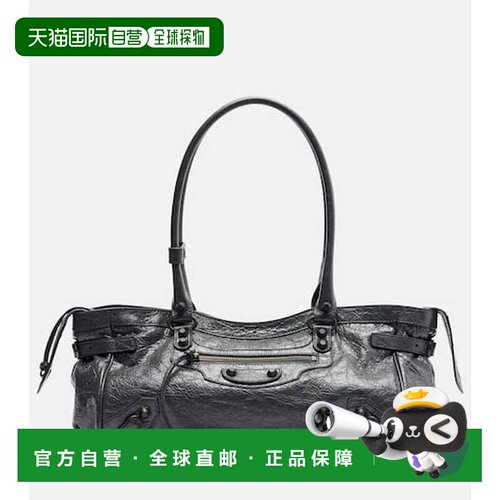 1h可退 香港直邮Balenciaga 巴黎世家 女士 Le City 横款皮革肩包