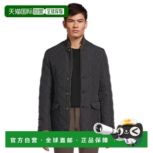 1h可退 香港直邮barbour 巴伯尔 男士 Lutz 绗缝外套 blue蓝色 舒