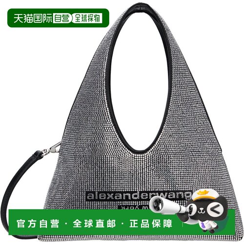 香港直邮Alexander Wang 亚历山大 王 女士 银色 & 黑色迷你 Pike