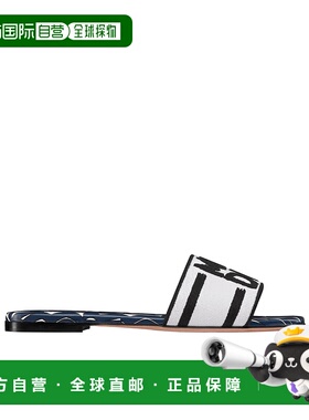 1h可退 香港直邮DIOR 迪奥 女士 徽标拖鞋 KCO109EZOS black黑色