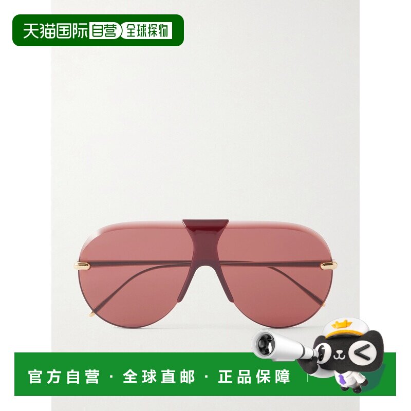 1h可退 美国直邮LOEWE 罗意威 女士 飞行员镀金醋纤太阳眼镜 LW40