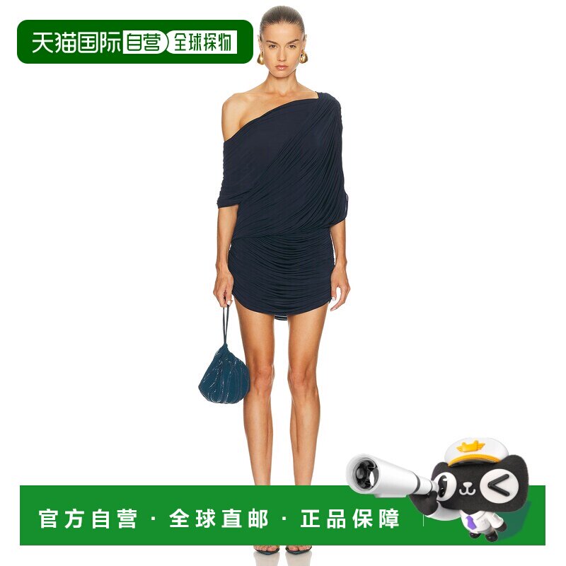 1h可退 美国直邮ALEX PERRY 女士 露肩垂褶迷你连衣裙 D1697SS26