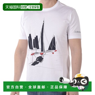徽标T恤 香港直邮Zegna VP372ZZB630BIANCO杰尼亚 99新未使用