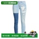 white 舒适时尚 女士 blue蓝色 紧身牛仔裤 香港直邮off