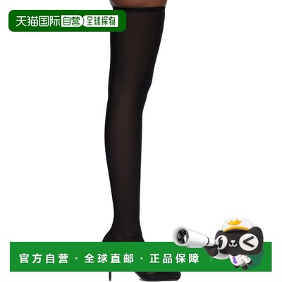 1h可退 香港直邮Courreges 女士 黑色 Square Toe Mesh Thigh 高