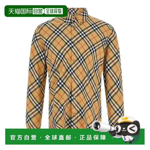 香港直邮BURBERRY 男士衬衫 8115497 AW2025 浅棕色 Burberry Roa