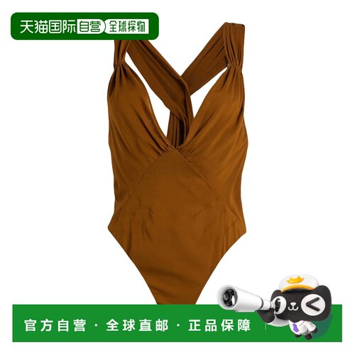 1h可退 香港直邮Saint Laurent 圣罗兰 女士 连体衣 brown棕色 舒