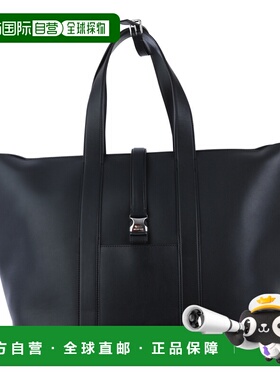 1h可退 香港直邮moncler 女士 EE 黑色皮革手提包 K24035D00001M6