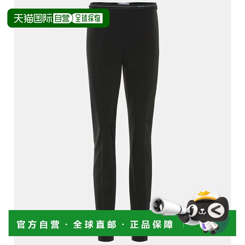 香港直邮Prada 普拉达 女士 紧身弹力长裤 black黑色 舒适时尚