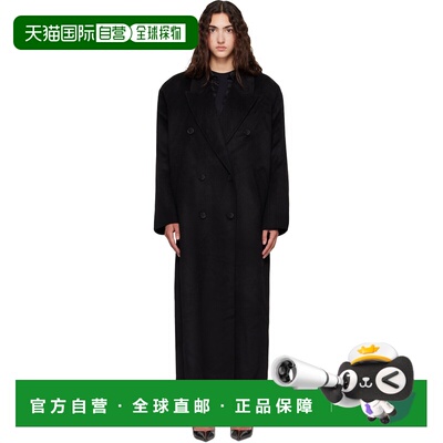 香港直邮The Frankie Shop 女士 黑色 Gaia Double Breasted 大衣