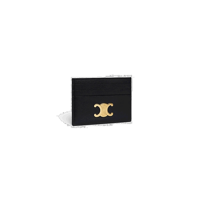 欧洲直邮CELINE（思琳）女士 闪亮小牛皮 TRIOMPHE 卡包卡夹收纳