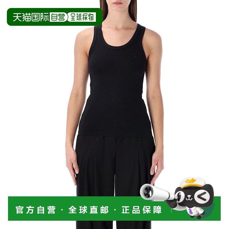 1h可退 香港直邮Coperni 女士 合身徽标背心上衣 COPJS12F5009BLK