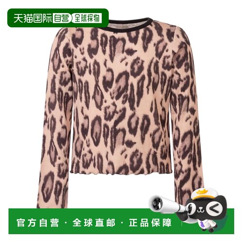 香港直邮Stella McCartney 豹纹罗纹T恤 TZ8D30Z4038长袖