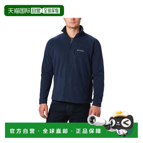 欧洲直邮自营Columbia Fast Trek男士藏青色聚酯纤维高领抓绒衣