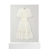 Прямая рассылка из Гонконга Valentino Женский комбинезон средней длины из хлопкового поплина с завязками и кружевными краями Valentino